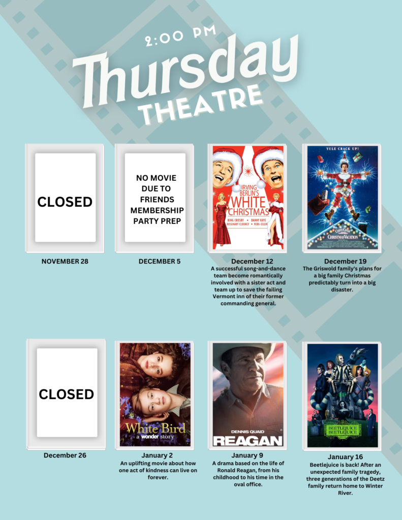 Thursday Theater schedule